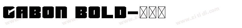 Cabon Bold字体转换